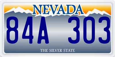 NV license plate 84A303