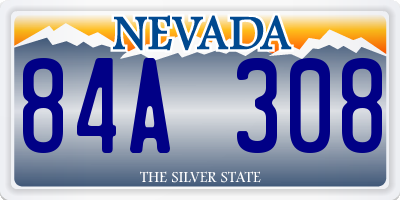 NV license plate 84A308