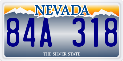 NV license plate 84A318