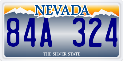 NV license plate 84A324