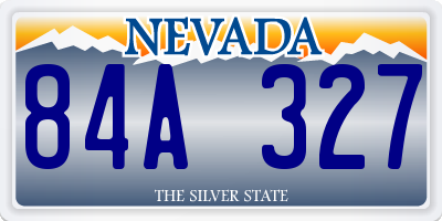NV license plate 84A327