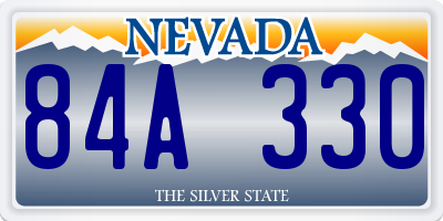 NV license plate 84A330