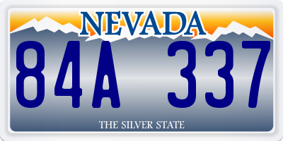 NV license plate 84A337