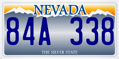 NV license plate 84A338