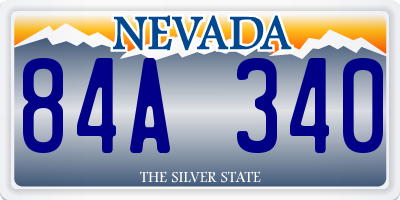 NV license plate 84A340