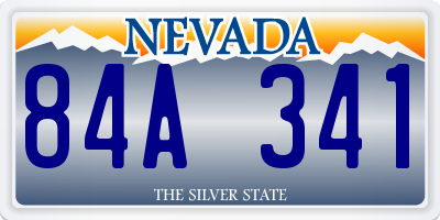 NV license plate 84A341