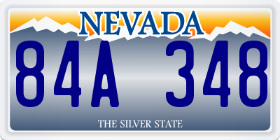 NV license plate 84A348