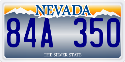NV license plate 84A350