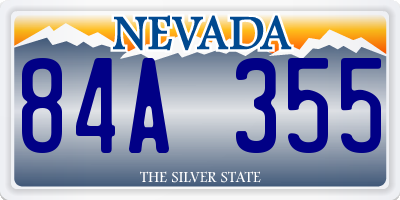 NV license plate 84A355