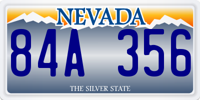 NV license plate 84A356