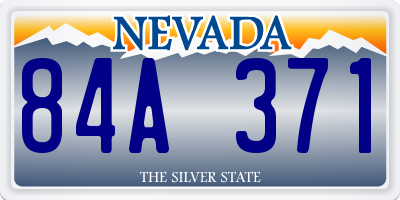 NV license plate 84A371