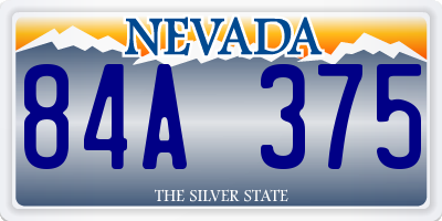 NV license plate 84A375