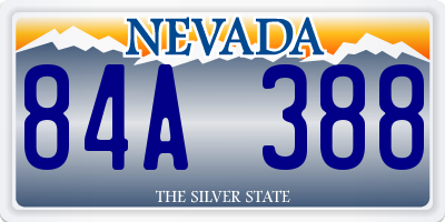 NV license plate 84A388