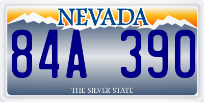 NV license plate 84A390