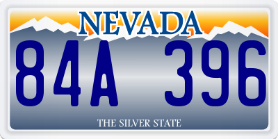 NV license plate 84A396