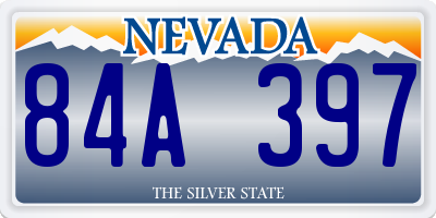 NV license plate 84A397
