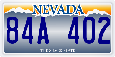 NV license plate 84A402