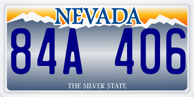 NV license plate 84A406