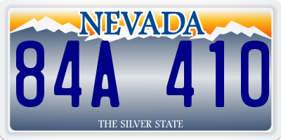 NV license plate 84A410