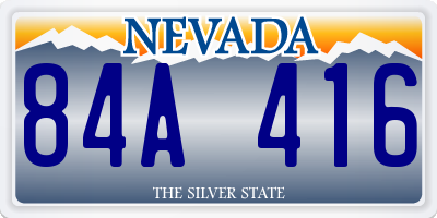 NV license plate 84A416