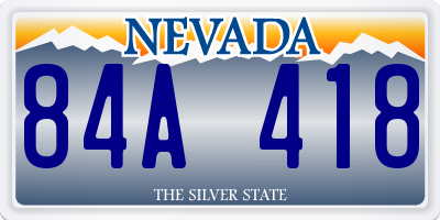 NV license plate 84A418