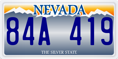 NV license plate 84A419