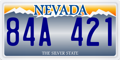 NV license plate 84A421