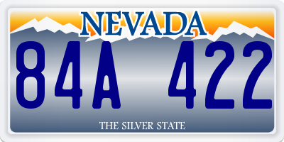 NV license plate 84A422