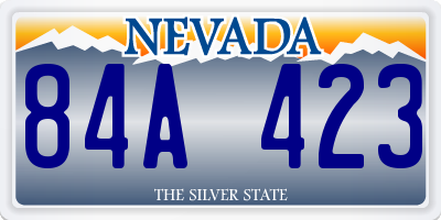 NV license plate 84A423
