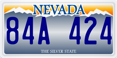 NV license plate 84A424