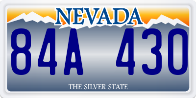 NV license plate 84A430