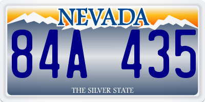 NV license plate 84A435