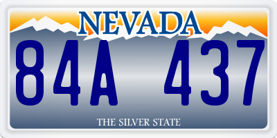 NV license plate 84A437