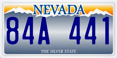 NV license plate 84A441