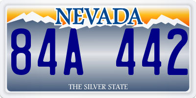 NV license plate 84A442