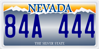 NV license plate 84A444