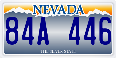 NV license plate 84A446