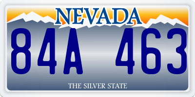 NV license plate 84A463