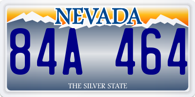 NV license plate 84A464