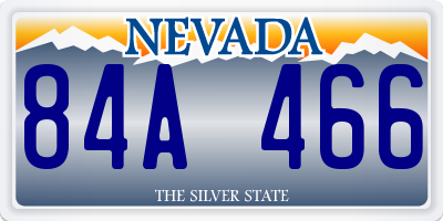 NV license plate 84A466