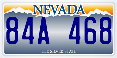 NV license plate 84A468