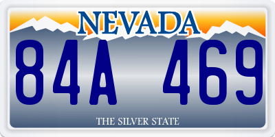 NV license plate 84A469