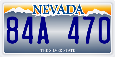 NV license plate 84A470