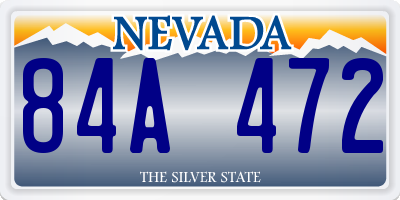 NV license plate 84A472
