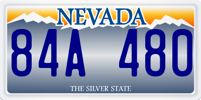 NV license plate 84A480