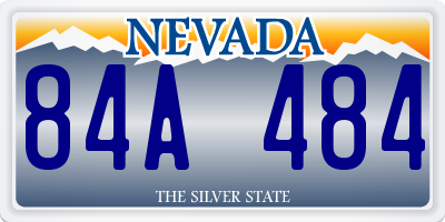 NV license plate 84A484