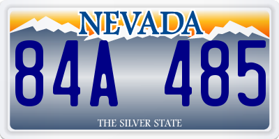 NV license plate 84A485