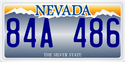 NV license plate 84A486
