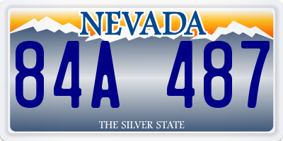 NV license plate 84A487