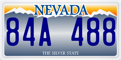 NV license plate 84A488
